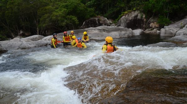 exploring cairns waterfalls in the rainforest