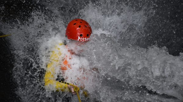 Participant having fun Cairns Waterfalls Rainforest