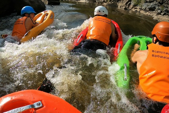 barron river boarding in the waterfalls cairns