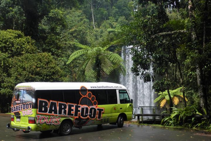 Waterfalls in Cairns featured in the Ultimate Package Barefoot Tours